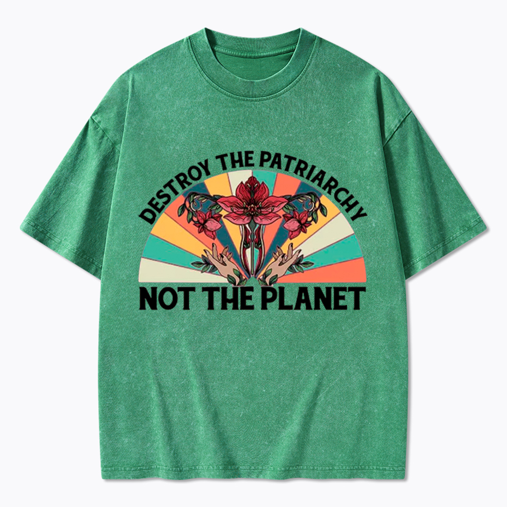 Destroy the Patriarchy Feminist Rights Washed T-Shirt