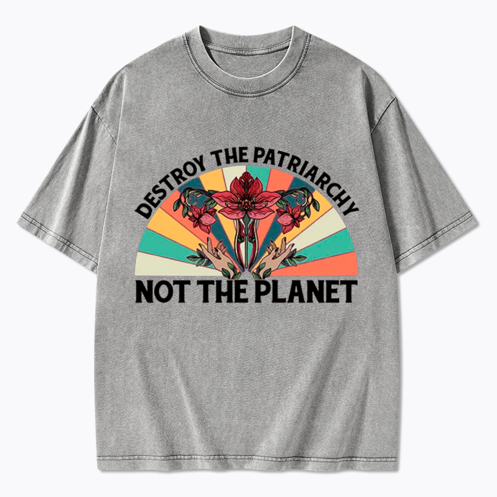 Destroy the Patriarchy Feminist Rights Washed T-Shirt
