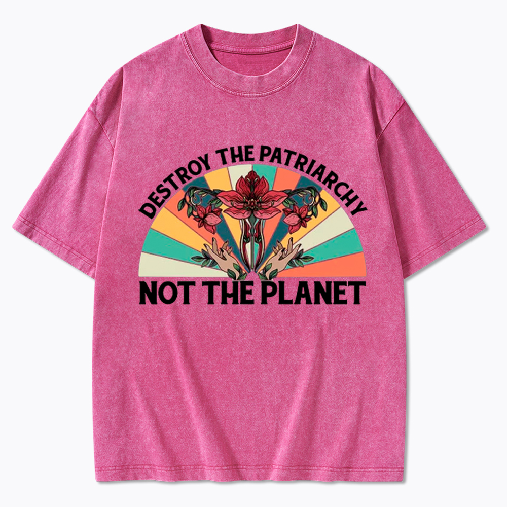 Destroy the Patriarchy Feminist Rights Washed T-Shirt