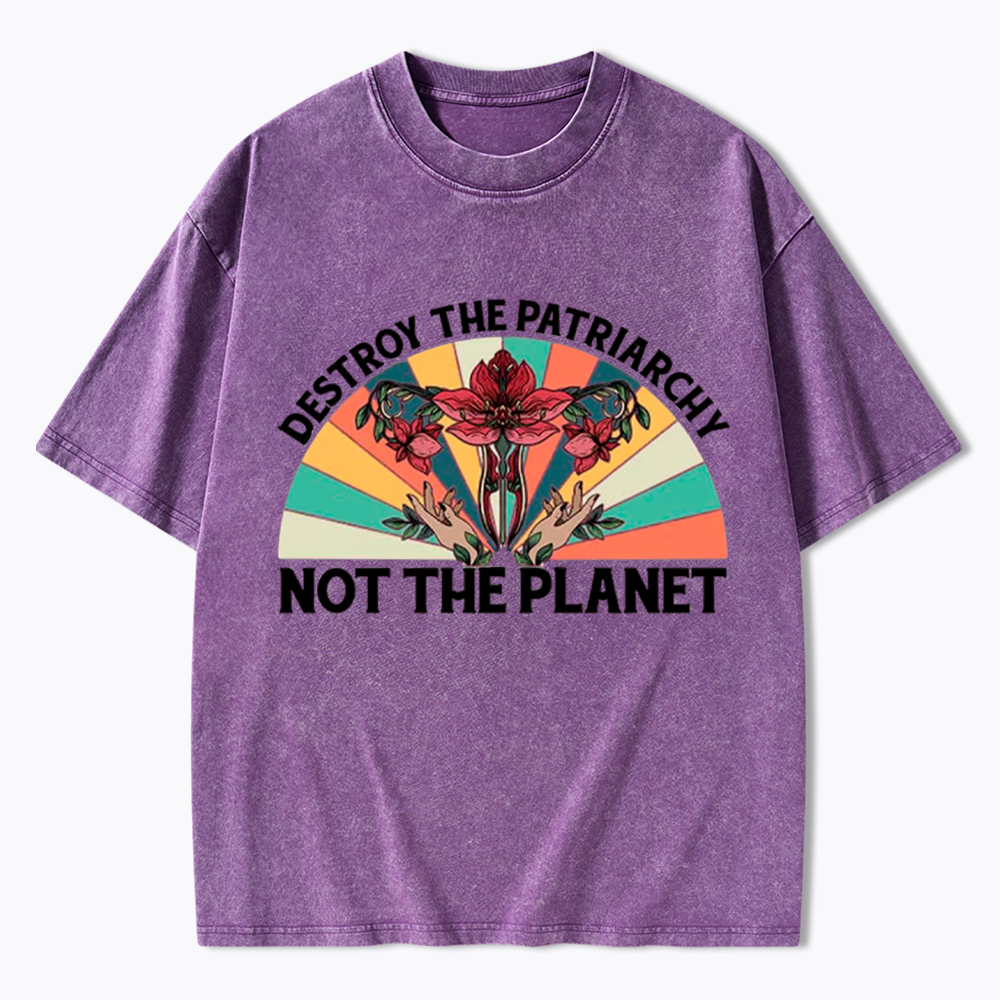 Destroy the Patriarchy Feminist Rights Washed T-Shirt
