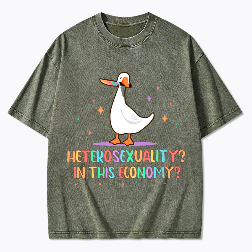 Heterosexuality In This Economy Washed T-Shirt