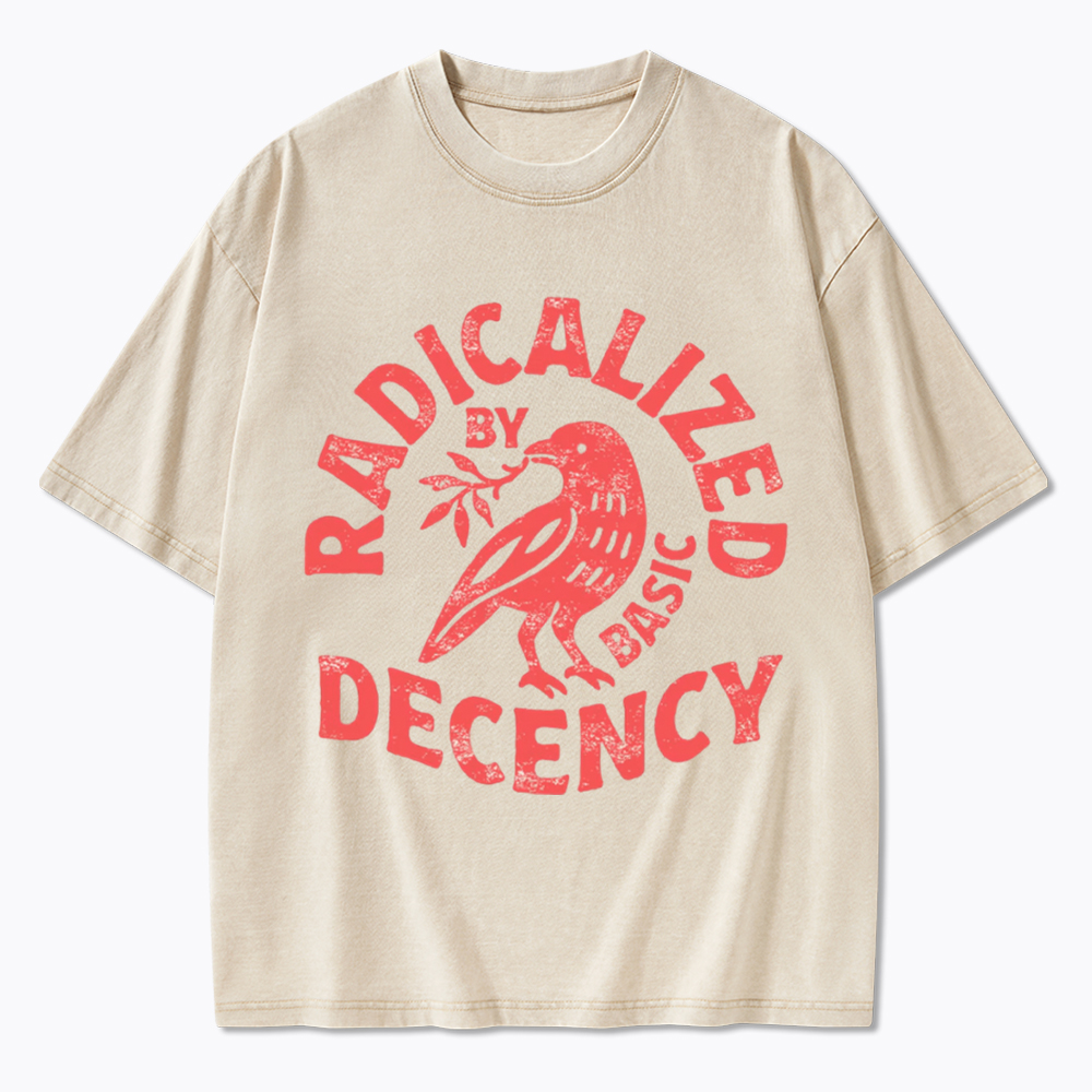 Radicalized By Basic Decency Washed T-Shirt