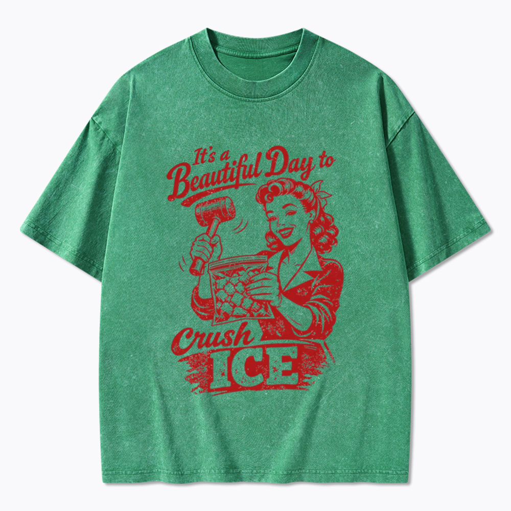 It’s a Beautiful Day to Crush Ice Washed T-Shirt