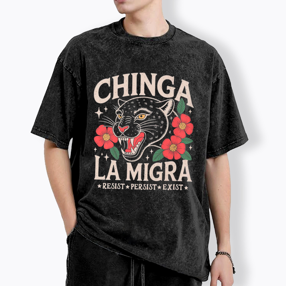 Chinga La Migra Human Rights Washed T-Shirt