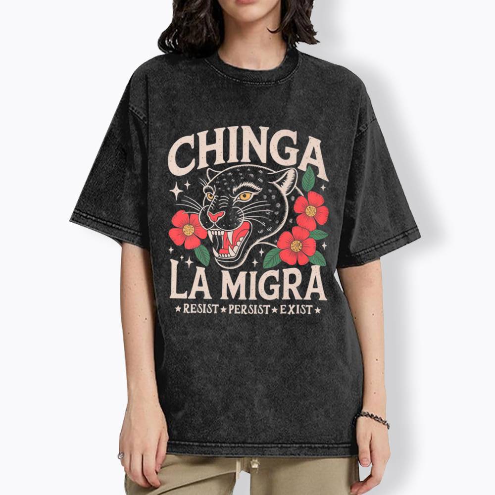 Chinga La Migra Human Rights Washed T-Shirt