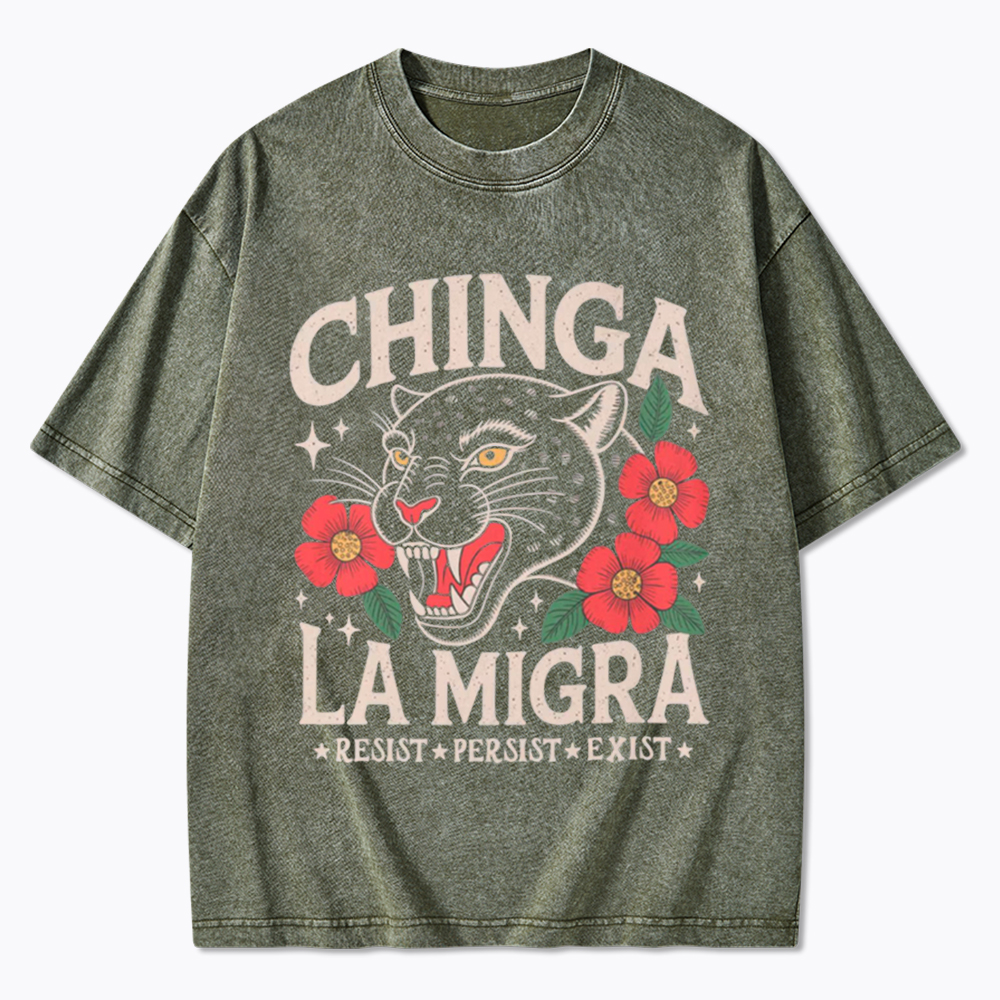 Chinga La Migra Human Rights Washed T-Shirt