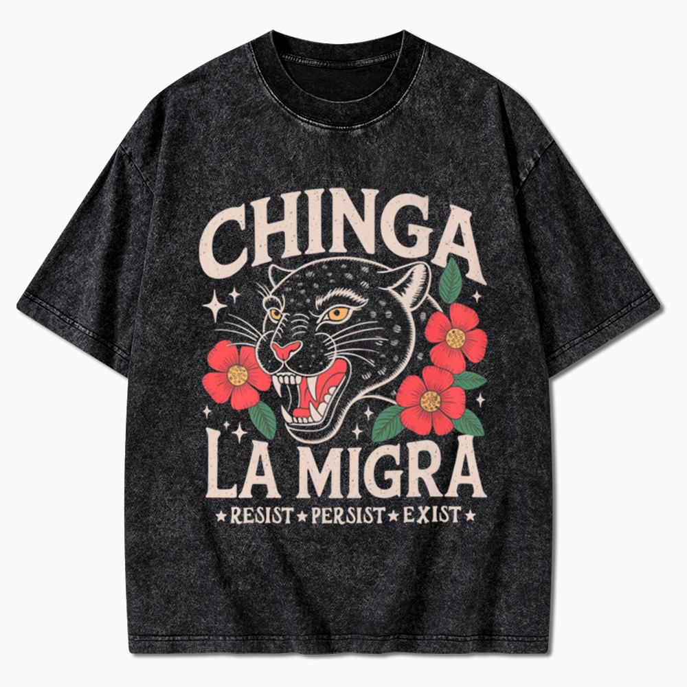 Chinga La Migra Human Rights Washed T-Shirt