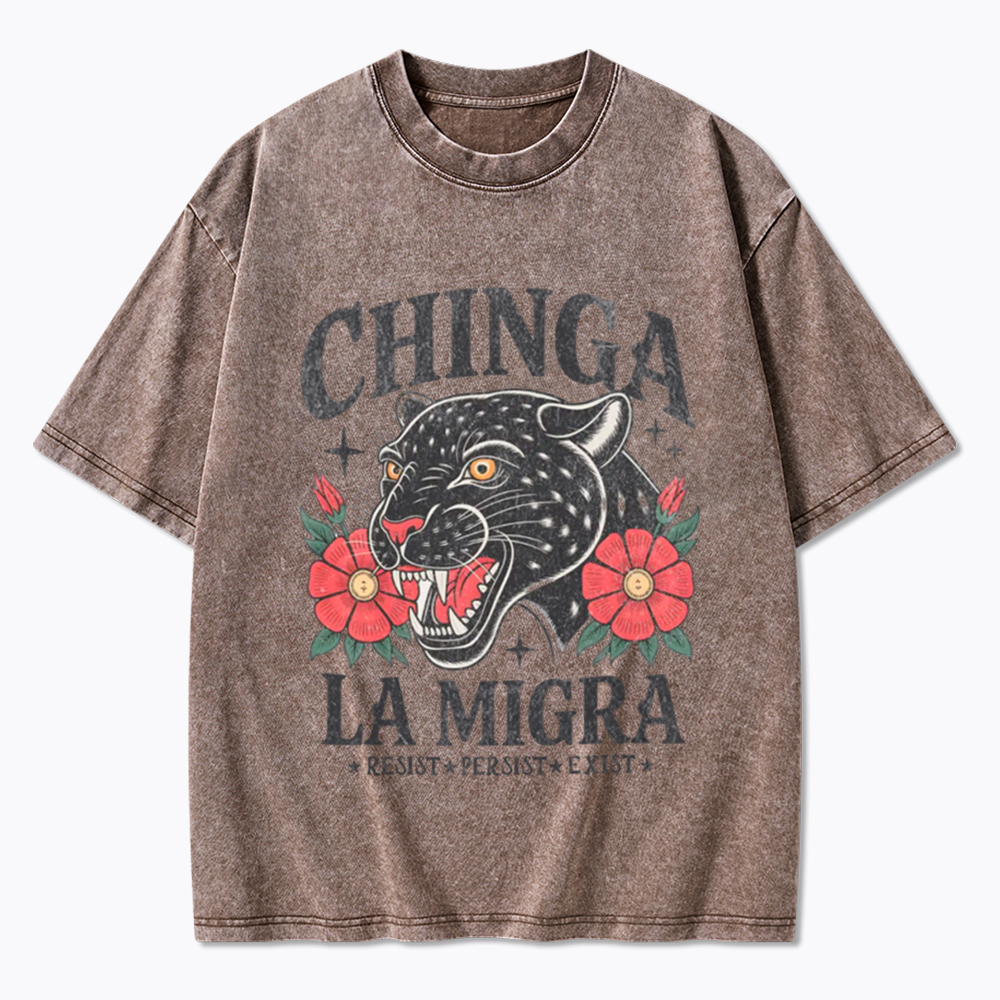 Chinga La Migra Human Rights Washed T-Shirt