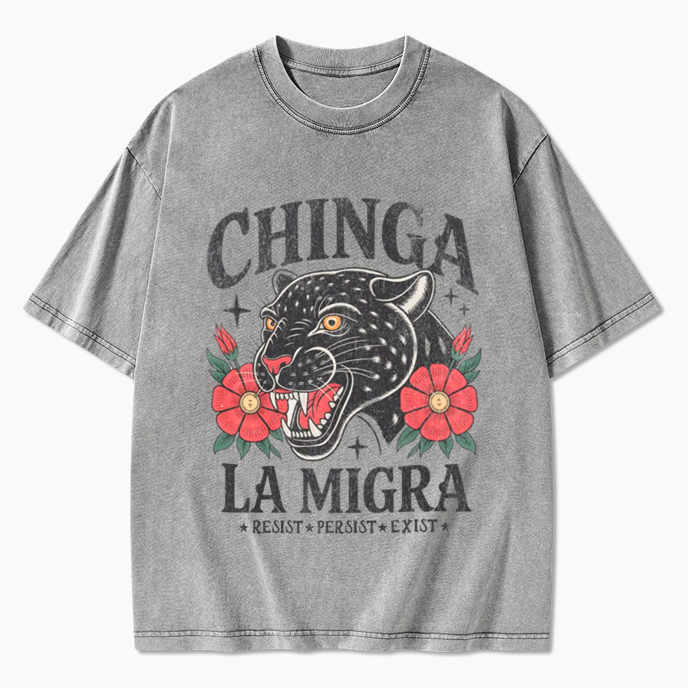 Chinga La Migra Human Rights Washed T-Shirt