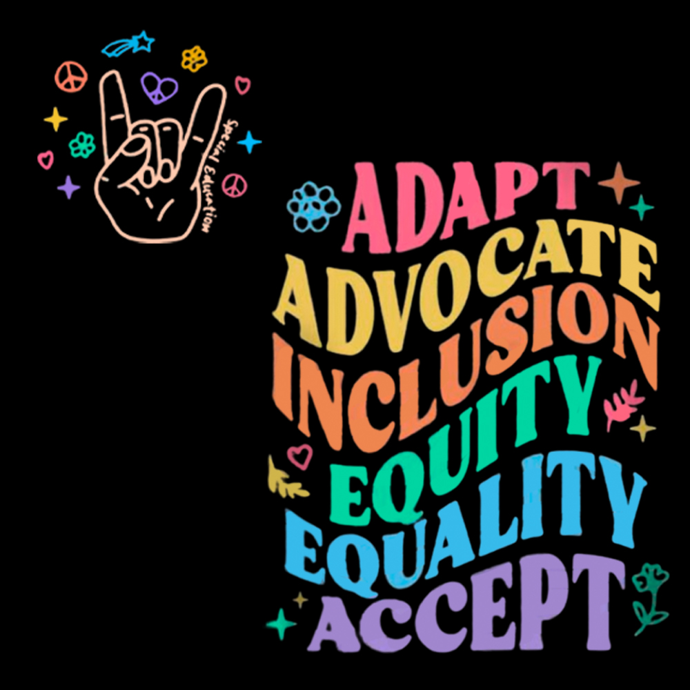 Adapt Advocate Inclusion Equity Equality Accept Washed T-Shirt