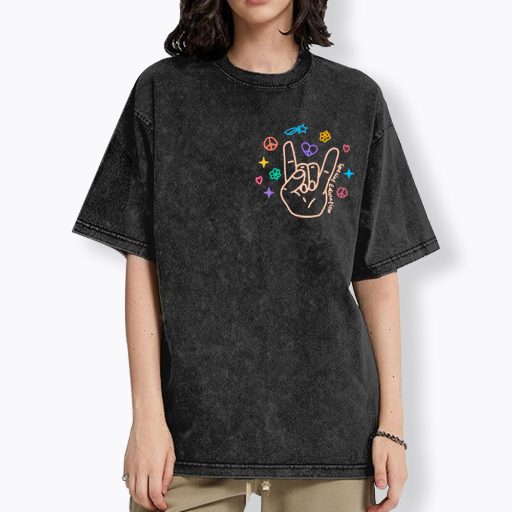 Adapt Advocate Inclusion Equity Equality Accept Washed T-Shirt