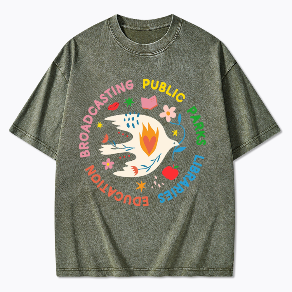 Protect Our Public Parks Washed T-Shirts