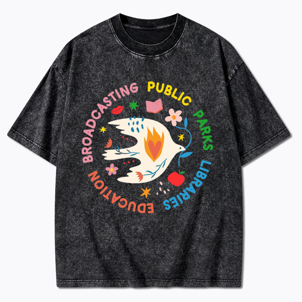 Protect Our Public Parks Washed T-Shirts