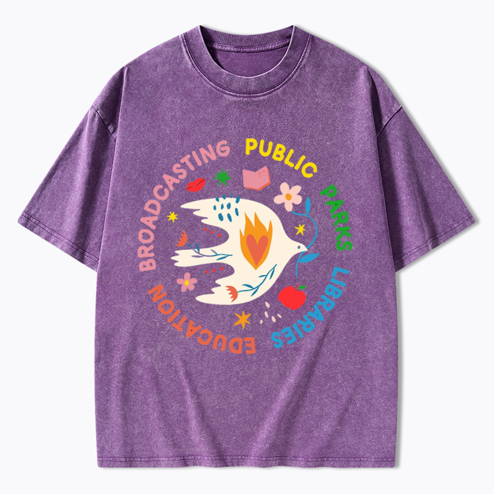 Protect Our Public Parks Washed T-Shirts