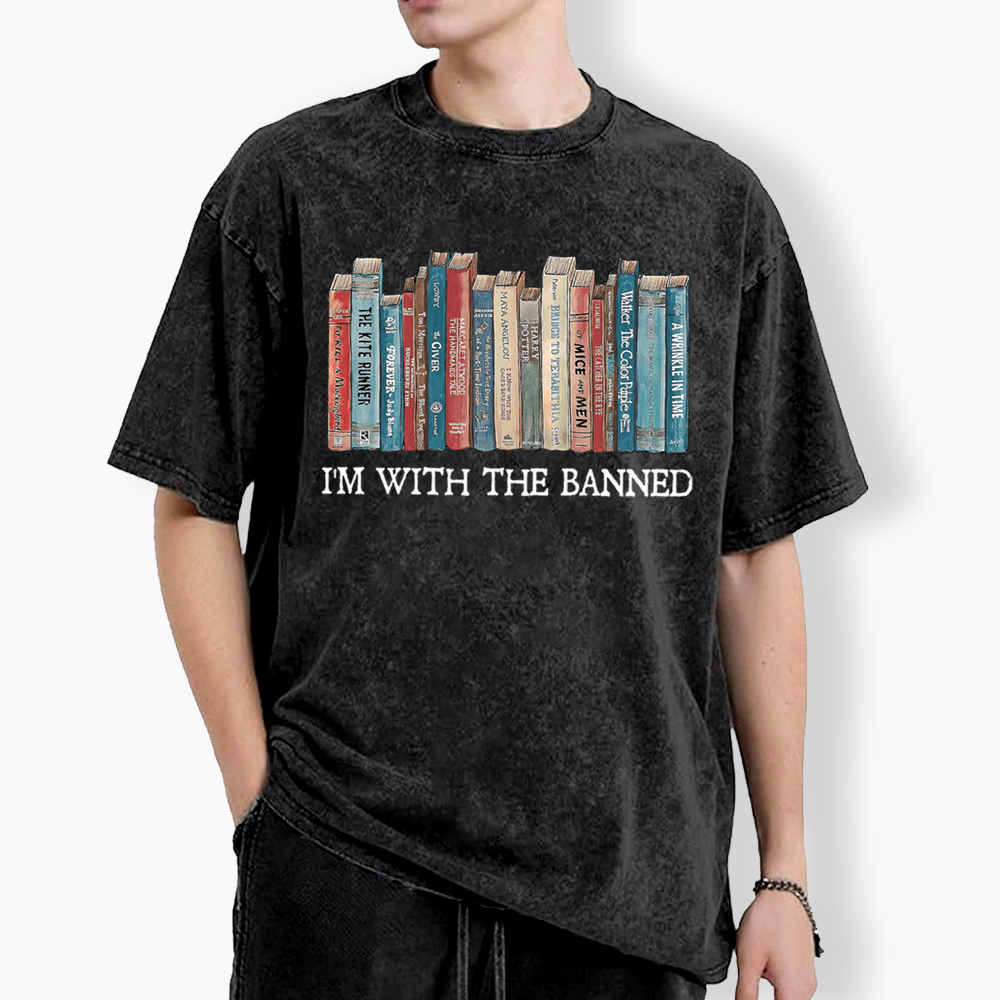 I'm With The Banned Washed T-Shirts