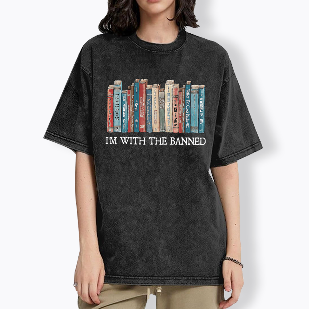 I'm With The Banned Washed T-Shirts