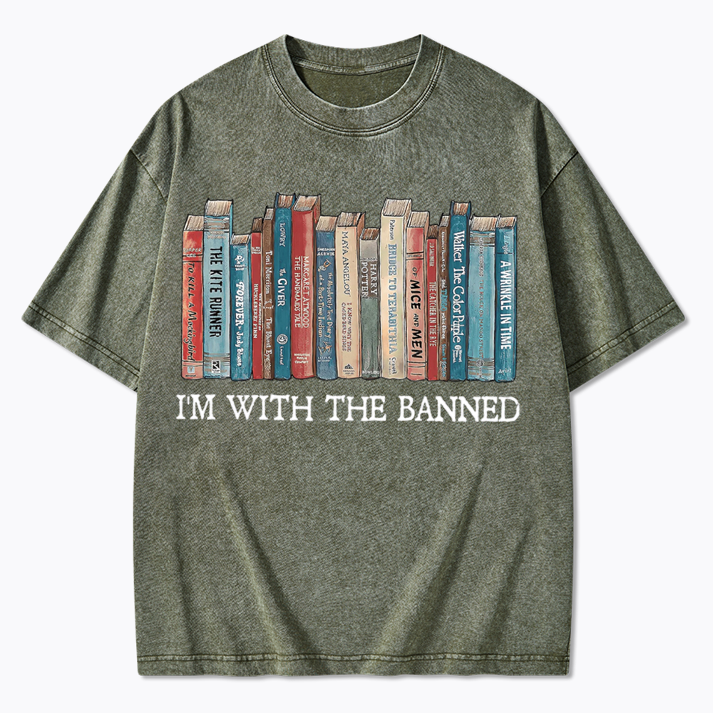 I'm With The Banned Washed T-Shirts