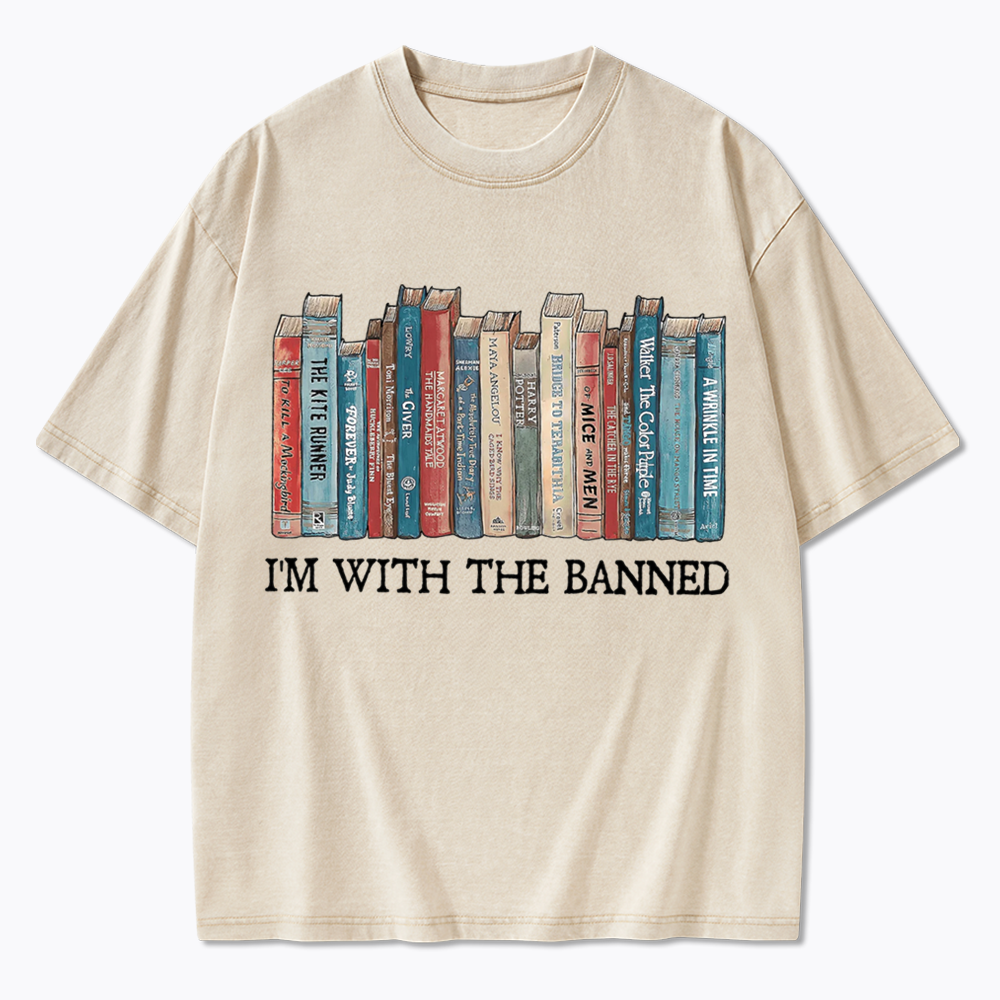 I'm With The Banned Washed T-Shirts