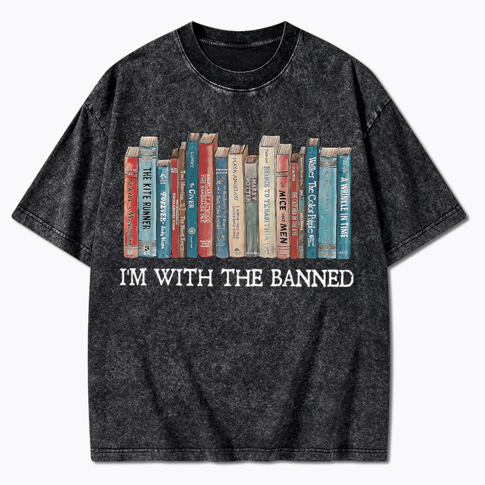 I'm With The Banned Washed T-Shirts