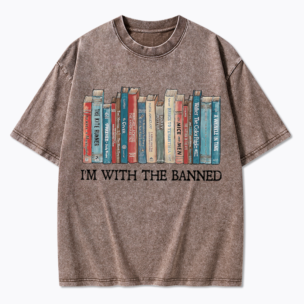 I'm With The Banned Washed T-Shirts