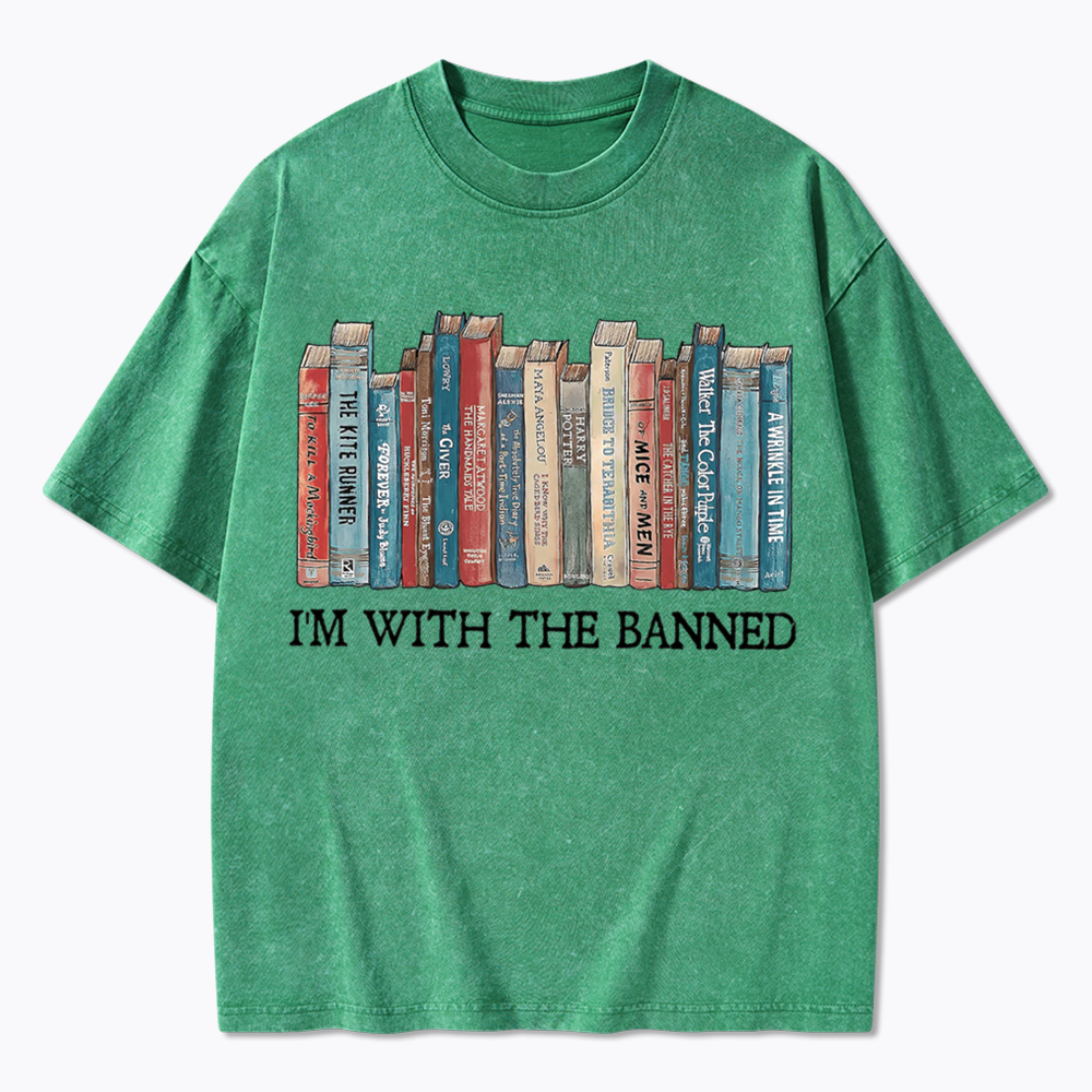 I'm With The Banned Washed T-Shirts