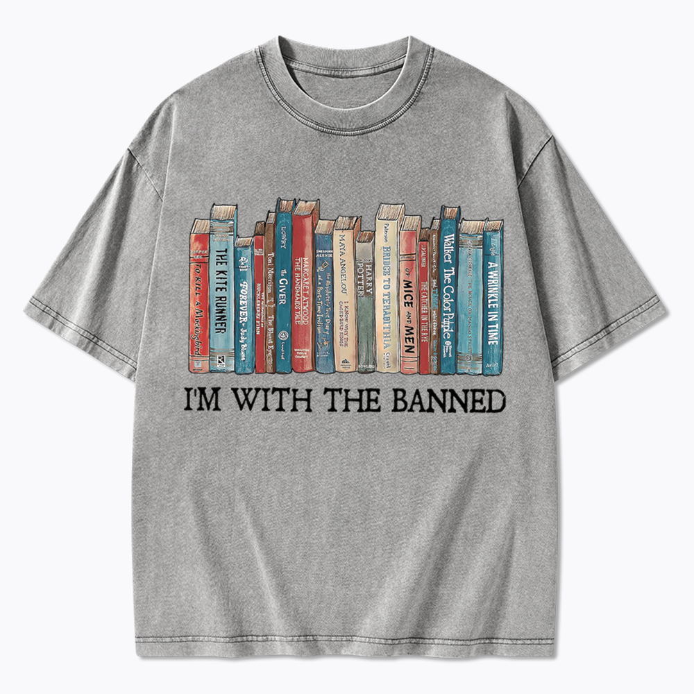 I'm With The Banned Washed T-Shirts