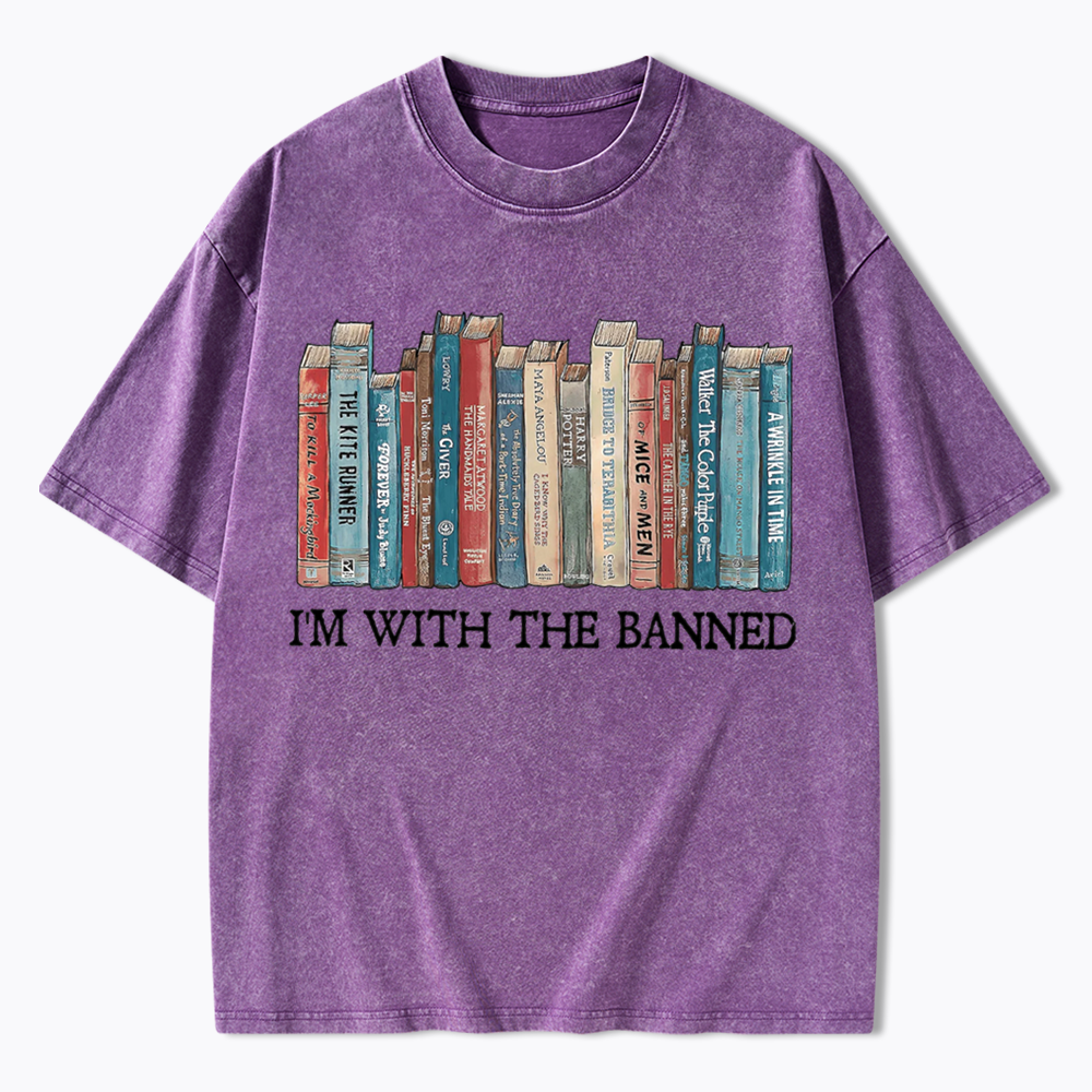 I'm With The Banned Washed T-Shirts