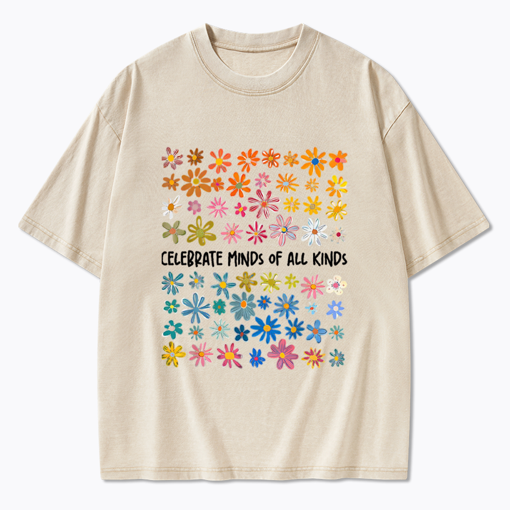 Celebrate Minds of All Kinds Washed T-Shirts