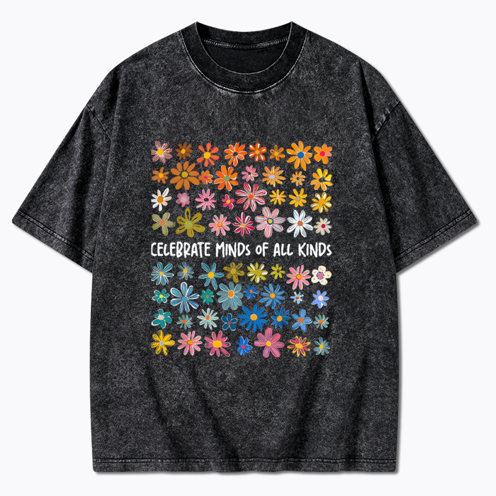 Celebrate Minds of All Kinds Washed T-Shirts