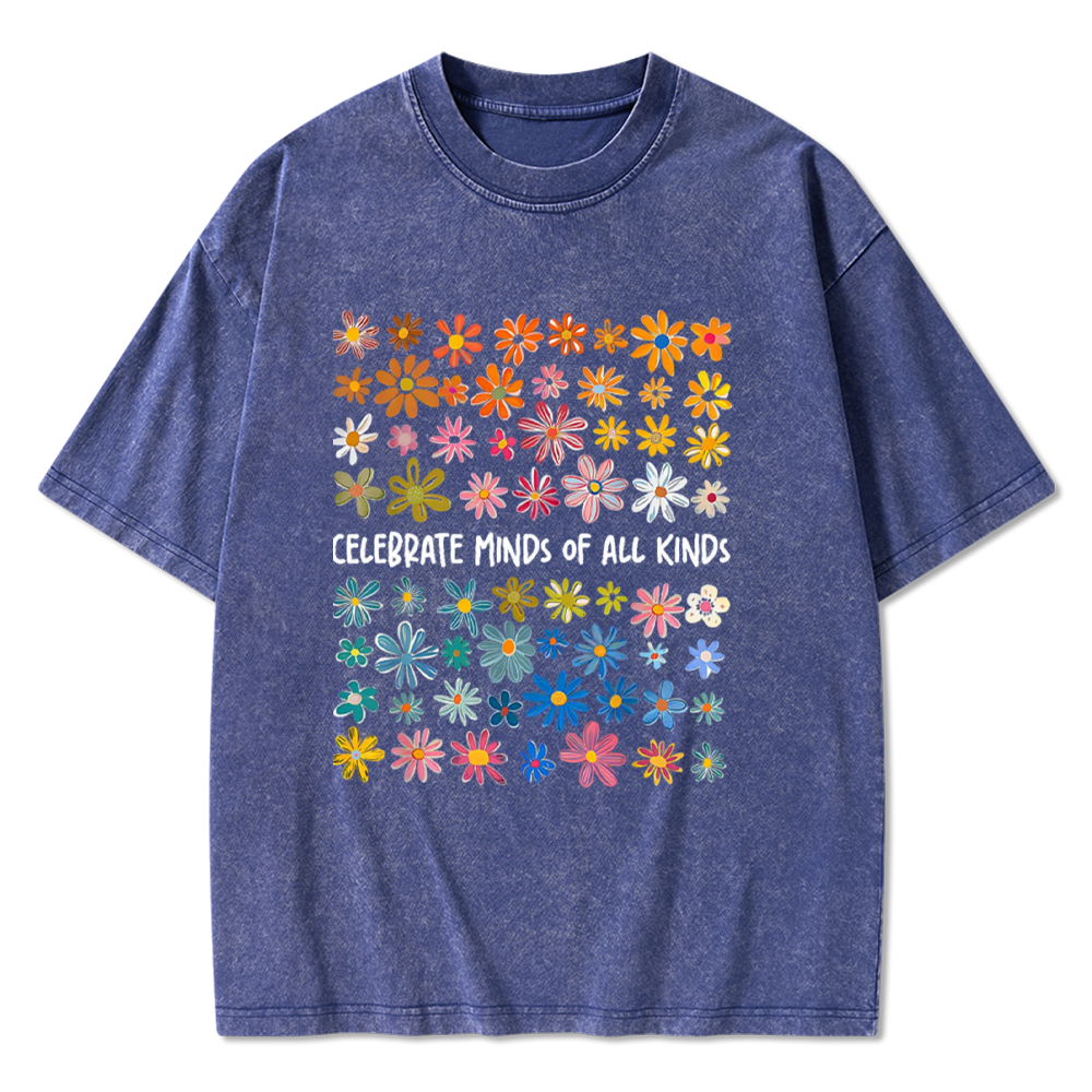 Celebrate Minds of All Kinds Washed T-Shirts