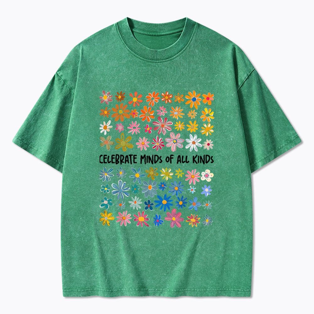 Celebrate Minds of All Kinds Washed T-Shirts