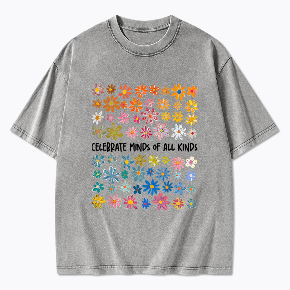 Celebrate Minds of All Kinds Washed T-Shirts