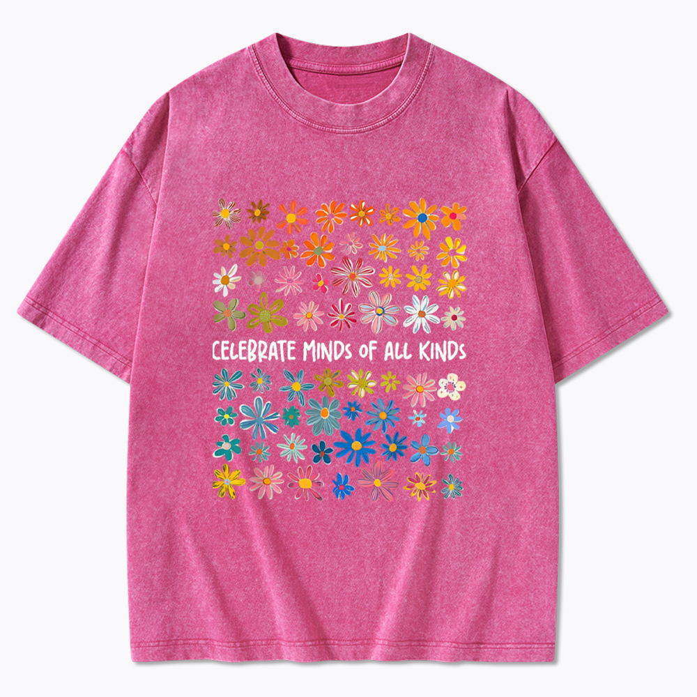 Celebrate Minds of All Kinds Washed T-Shirts
