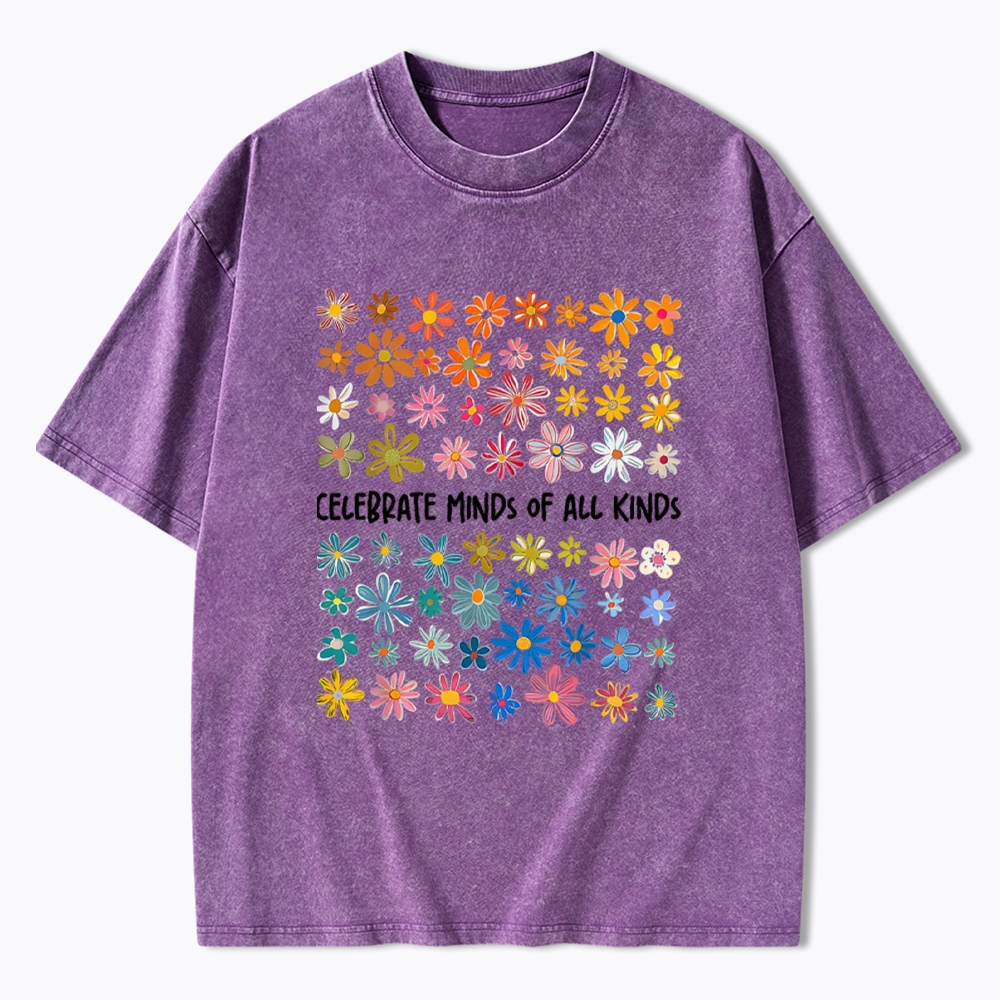 Celebrate Minds of All Kinds Washed T-Shirts