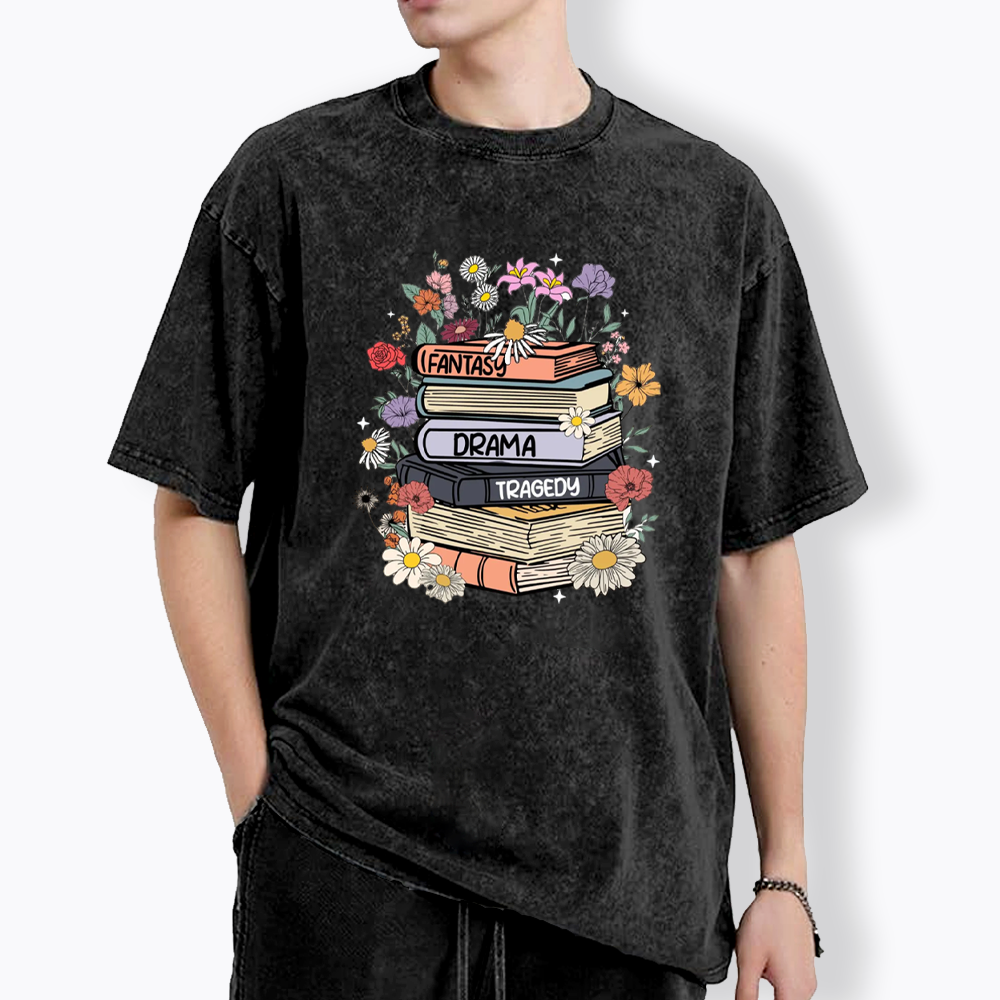 Fantasy Drama Tragedy Kinds Washed T-Shirts