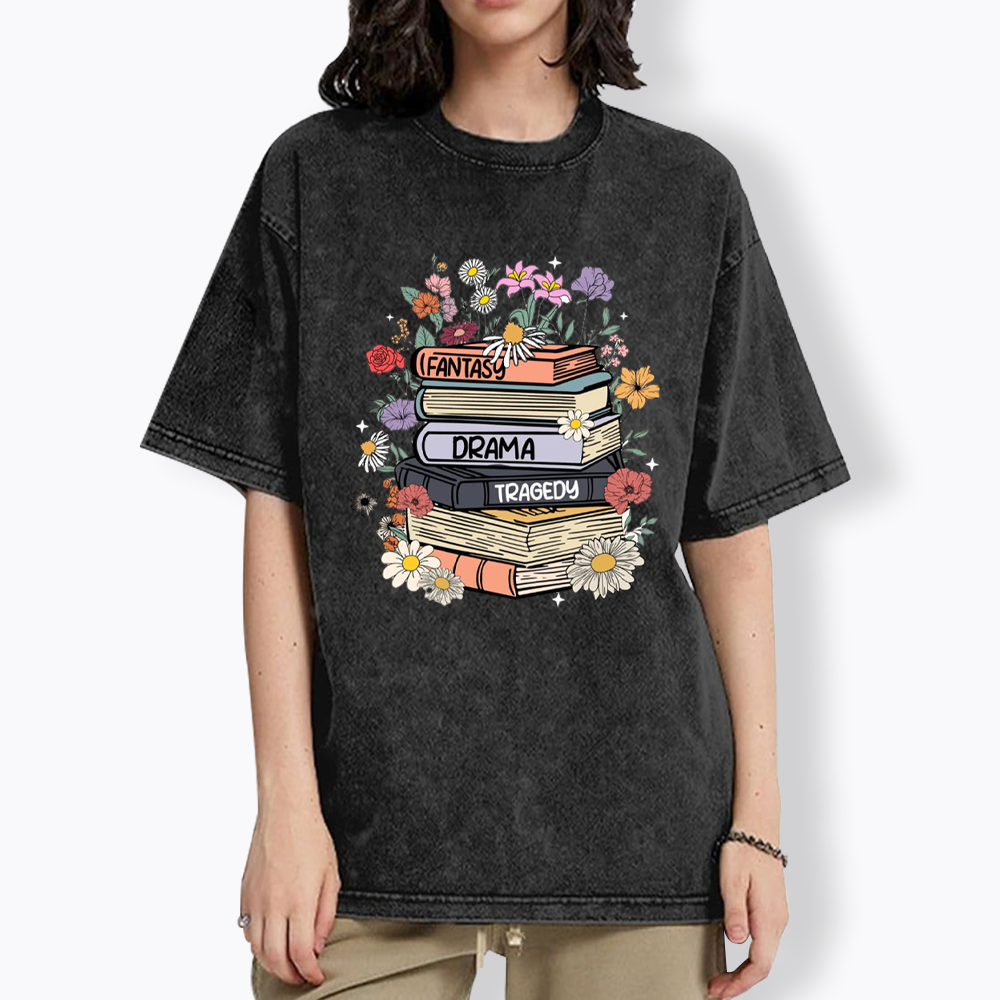 Fantasy Drama Tragedy Kinds Washed T-Shirts