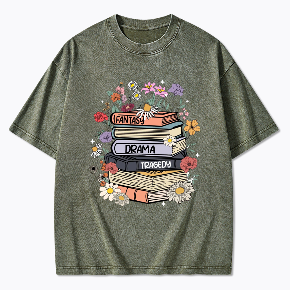 Fantasy Drama Tragedy Kinds Washed T-Shirts