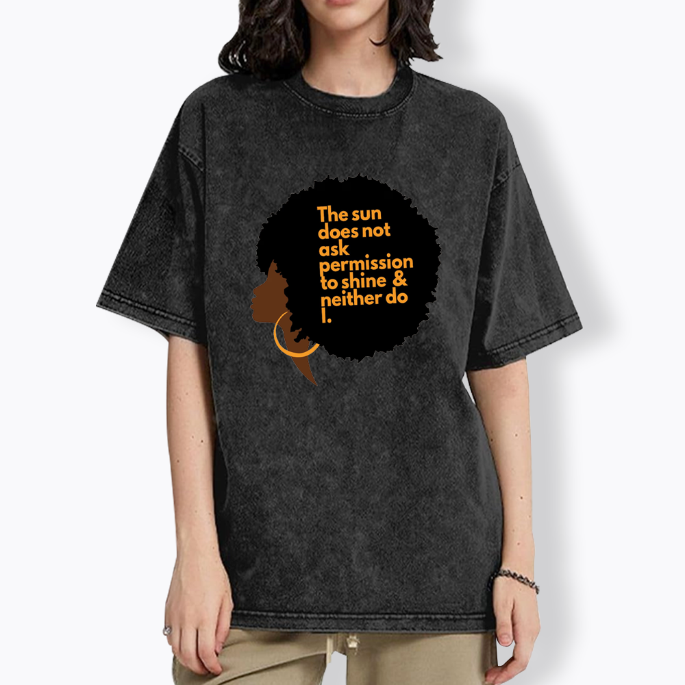Inspirational Graphic Washed T-Shirts