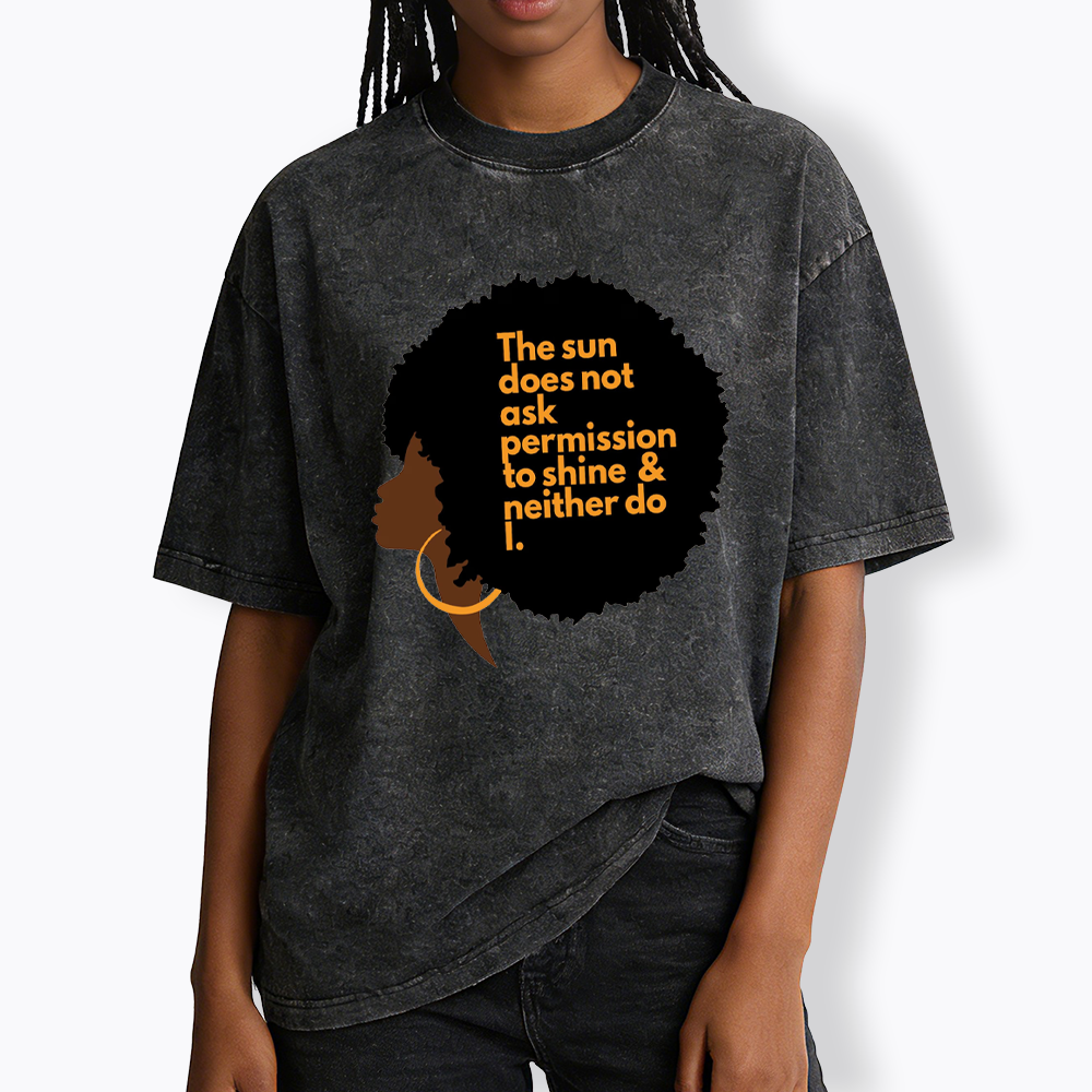 Inspirational Graphic Washed T-Shirts