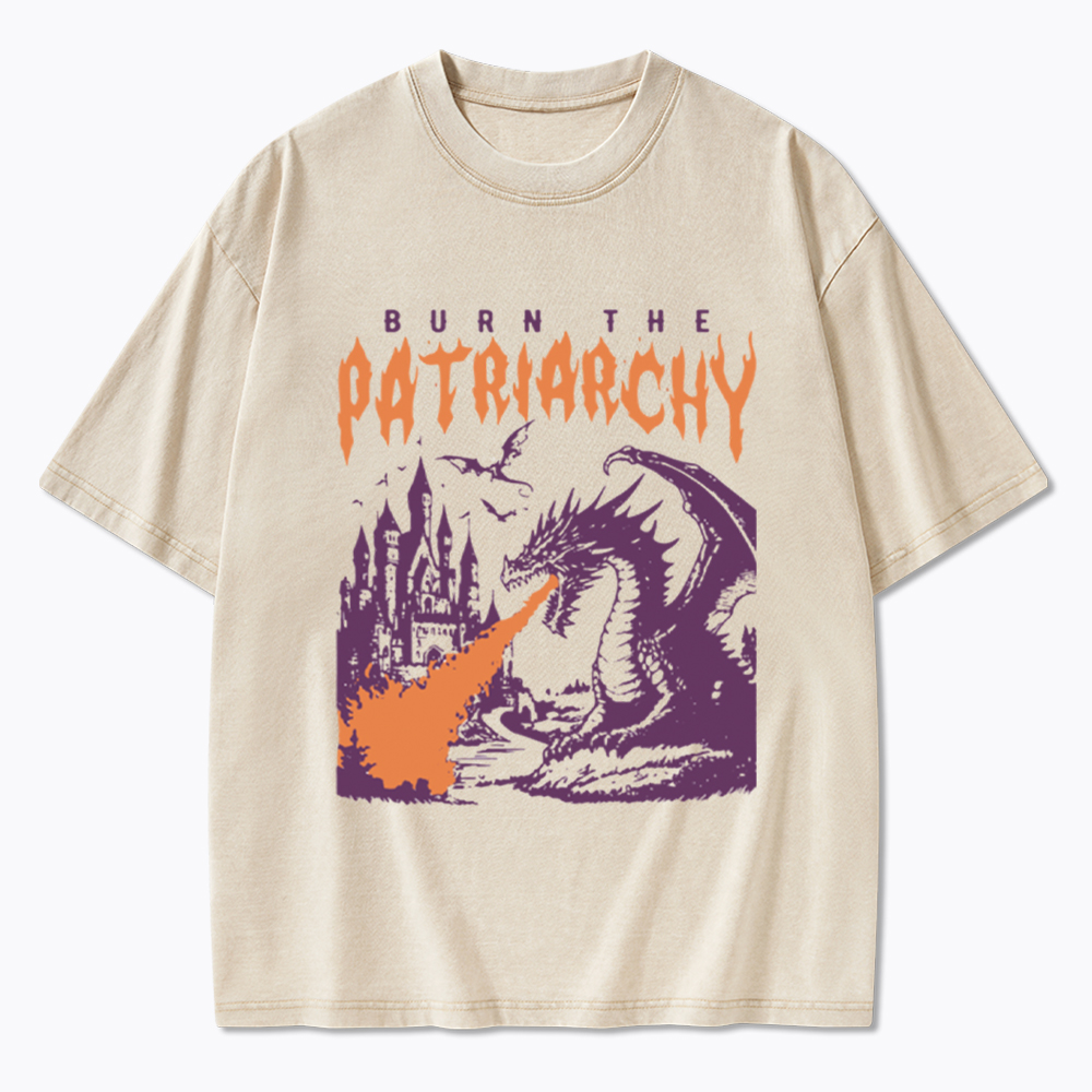 Burn the Patriarchy Dragon Washed T-Shirt