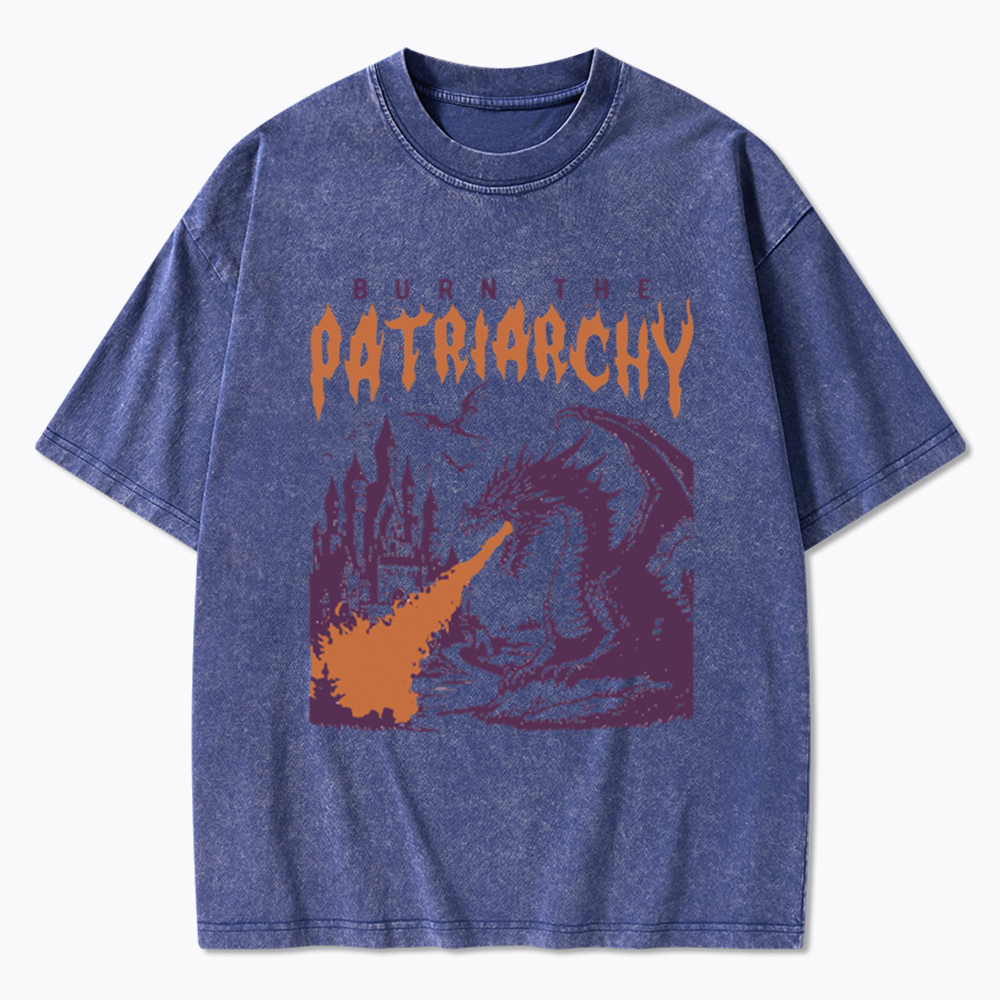 Burn the Patriarchy Dragon Washed T-Shirt