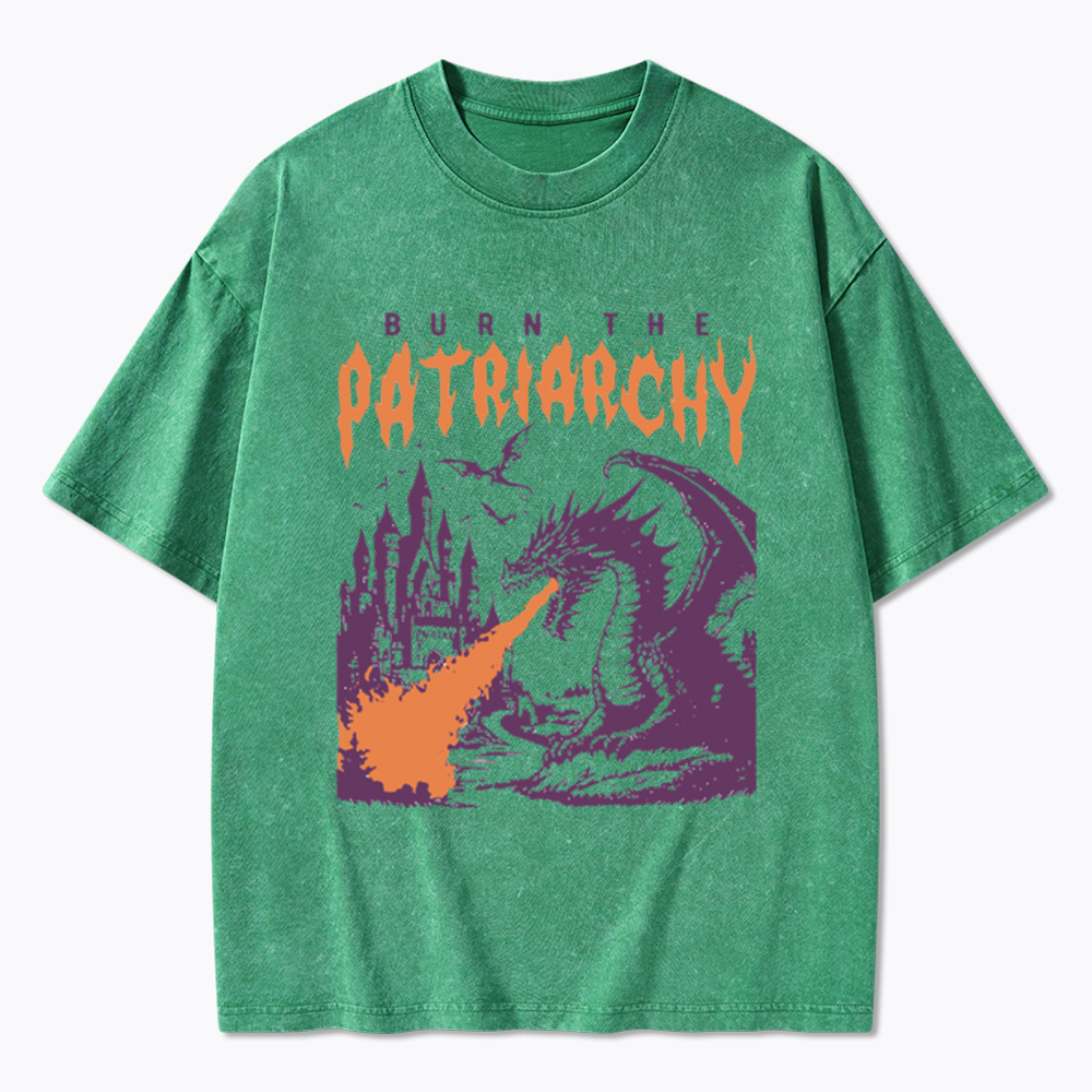 Burn the Patriarchy Dragon Washed T-Shirt