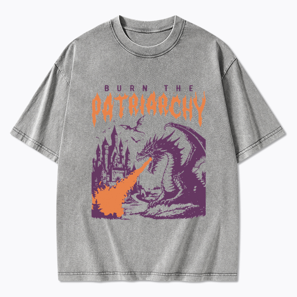 Burn the Patriarchy Dragon Washed T-Shirt