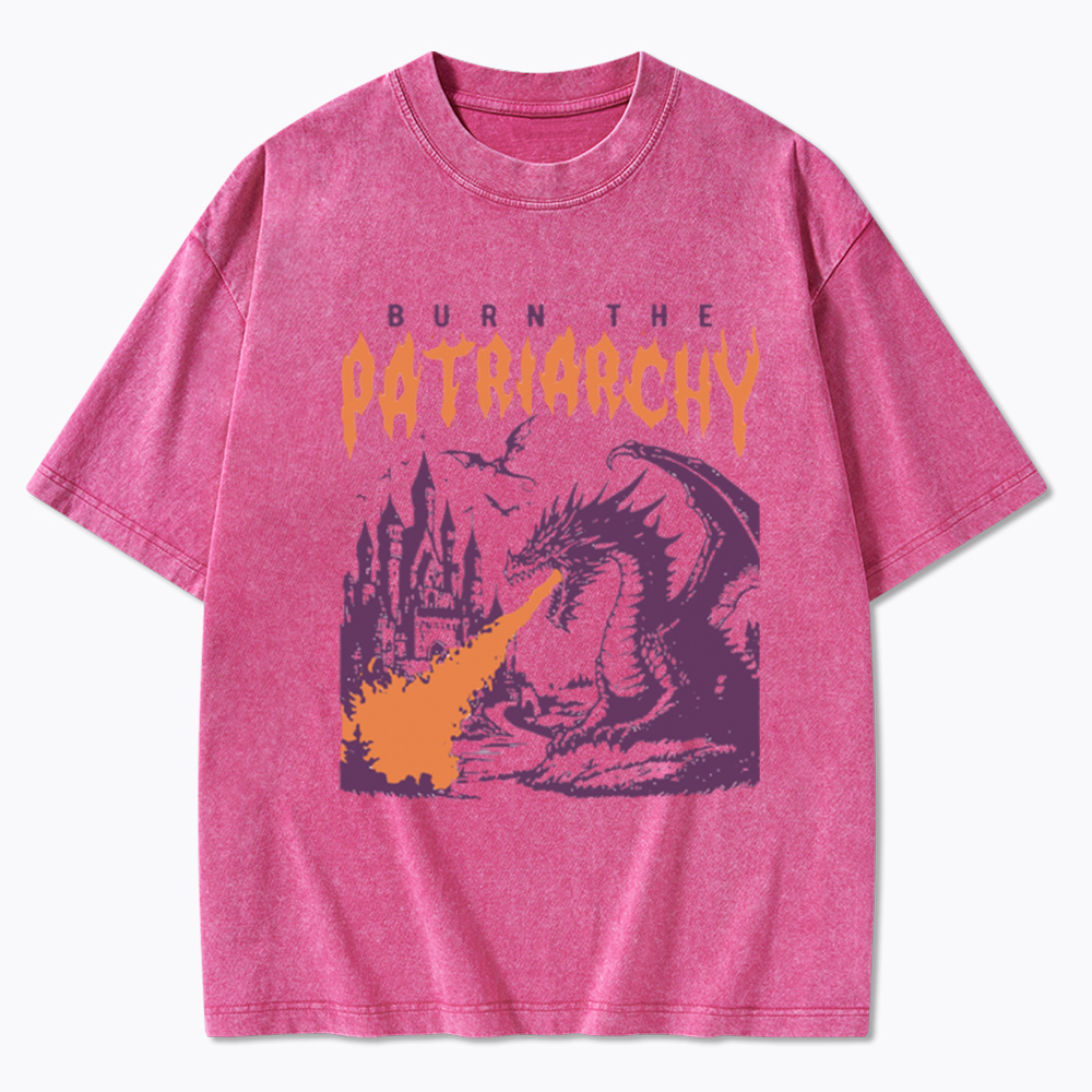 Burn the Patriarchy Dragon Washed T-Shirt