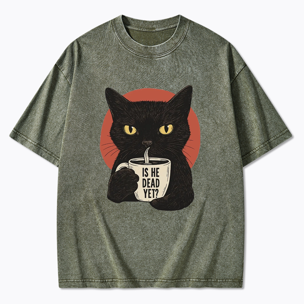 Is He Dead Yet Washed T-Shirts