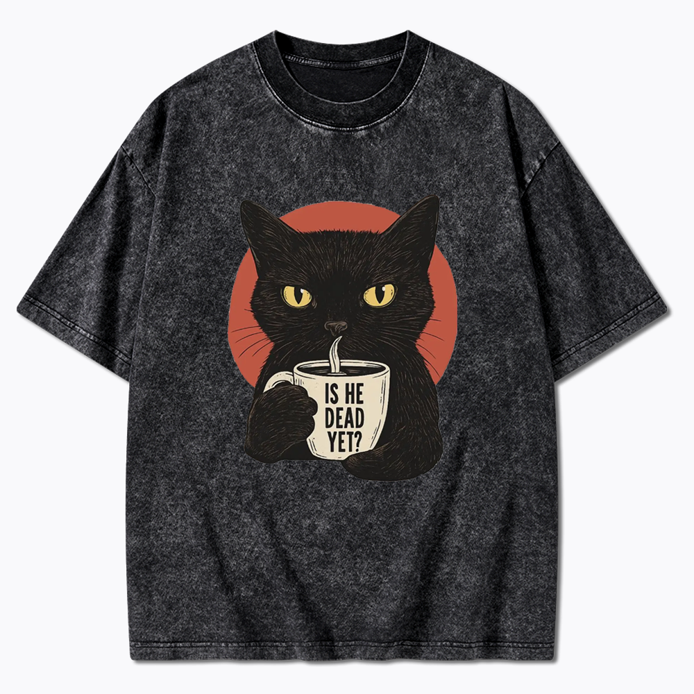Is He Dead Yet Washed T-Shirts