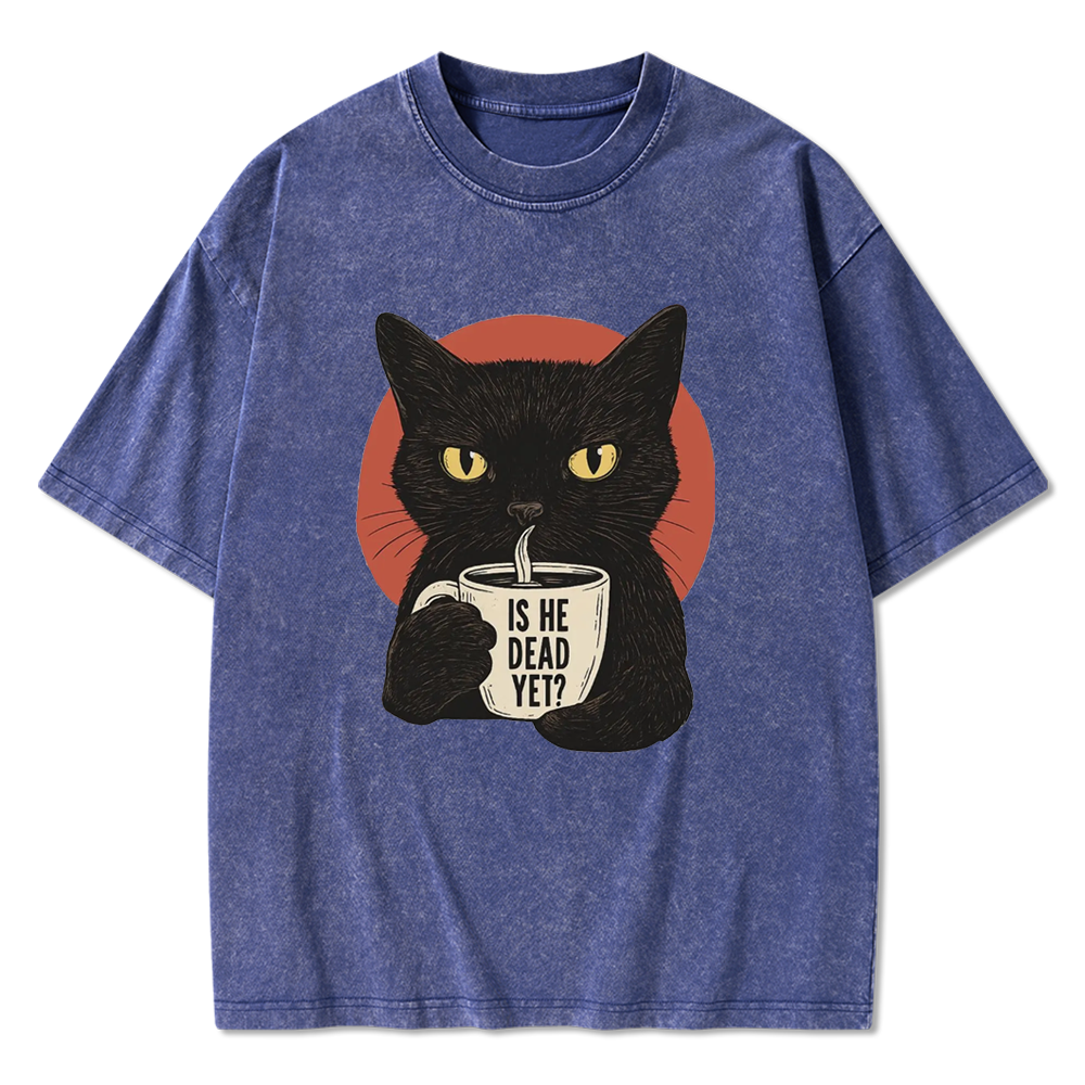 Is He Dead Yet Washed T-Shirts