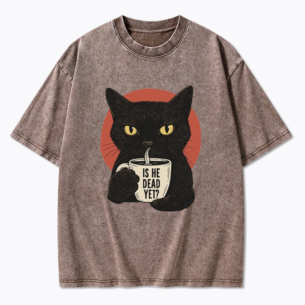 Is He Dead Yet Washed T-Shirts