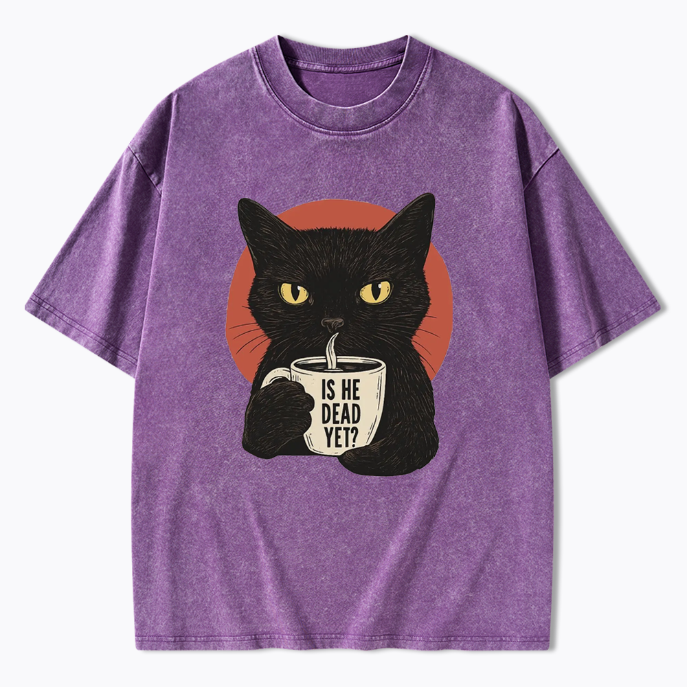 Is He Dead Yet Washed T-Shirts