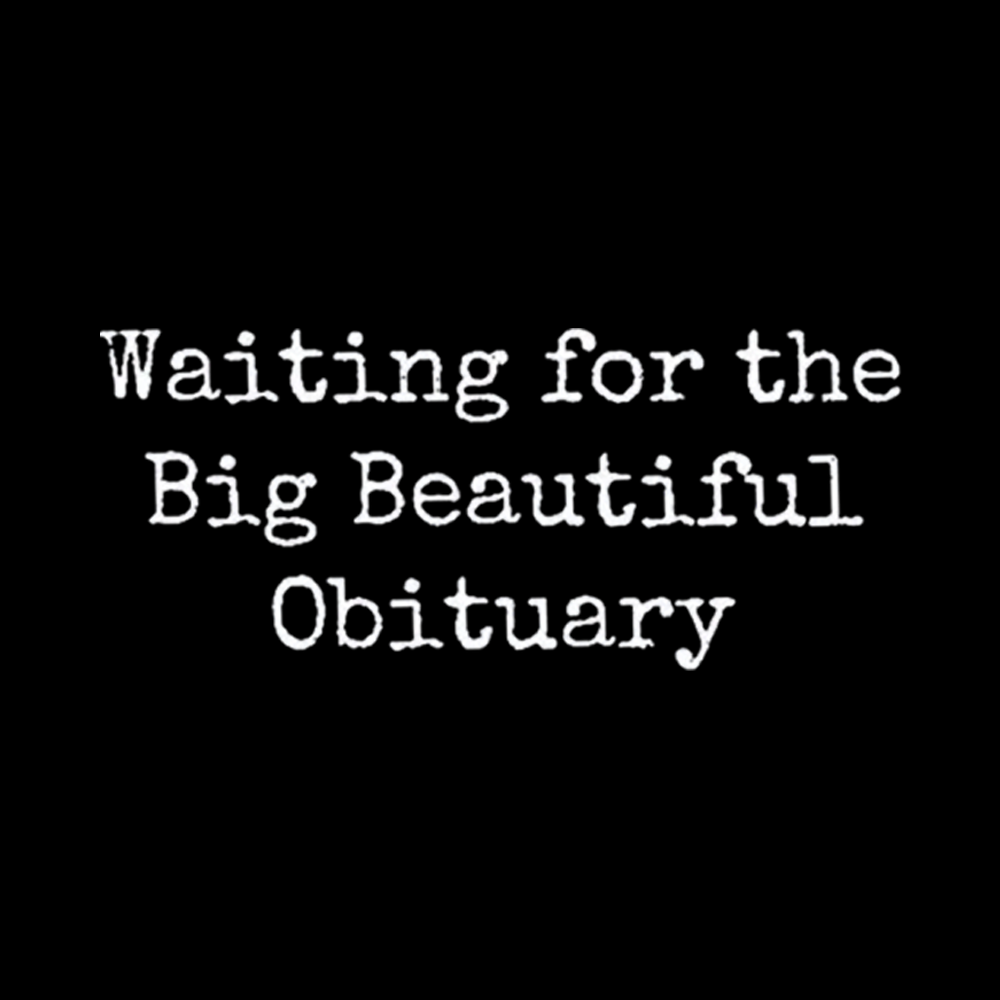Waiting for Big Beautiful Obituary Washed T-Shirts